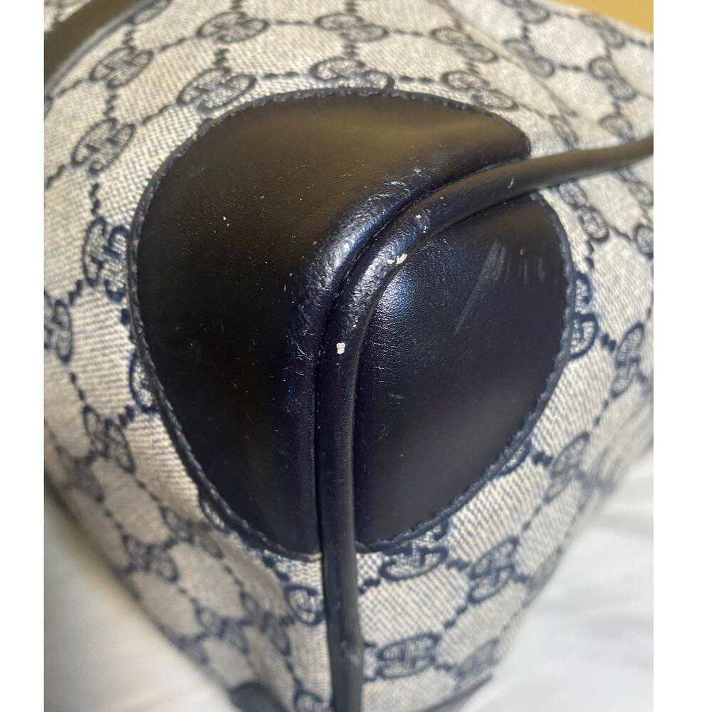 Gucci Navy Boston Bag Vintage - Picture 12 of 14